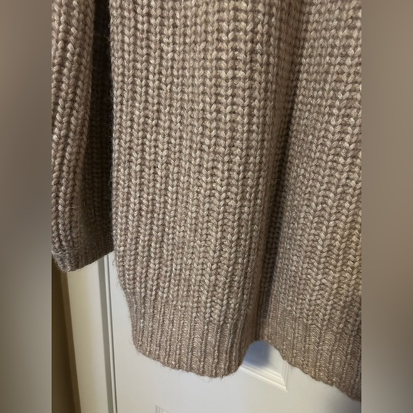 Aritzia Wilfred Tan Cable Knit Sweater dress (or long sweater) - Picture 4 of 7
